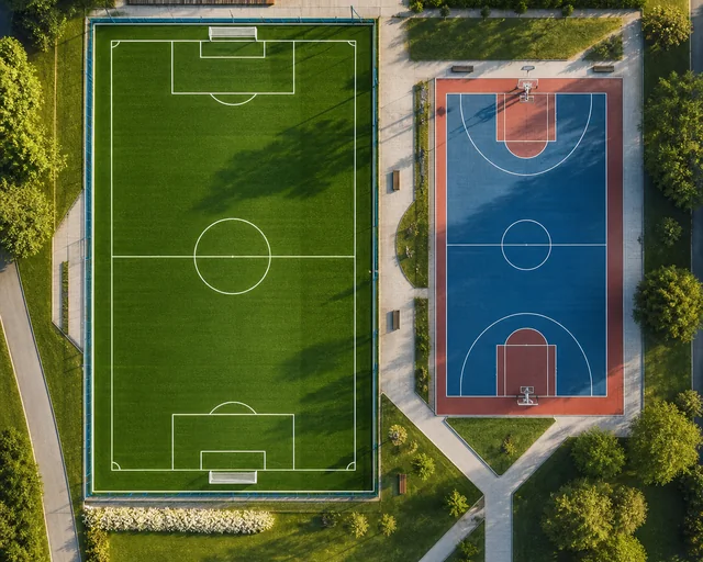 Laisvalaikio, sporto erdvių, aikštelių, kiemų, parkavimo vietų ir kelių projektavimas, įrengimas, priežiūra